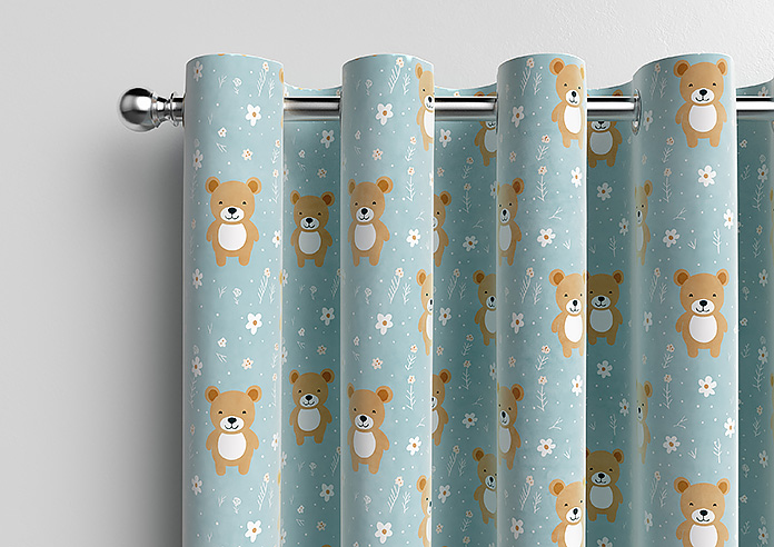 Teddy Trails, Baby Blue - Made to Measure Curtains - Image 12